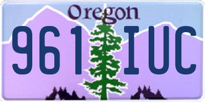 OR license plate 961IUC