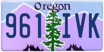 OR license plate 961IVK