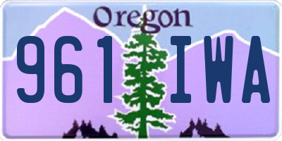 OR license plate 961IWA