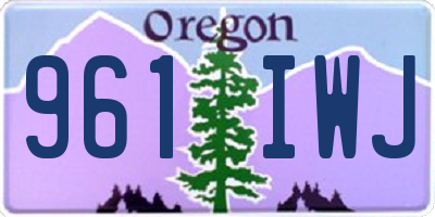 OR license plate 961IWJ