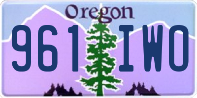 OR license plate 961IWO