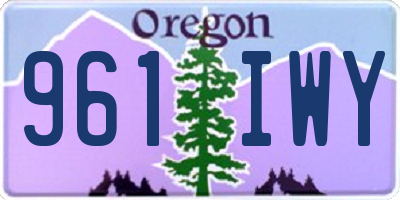 OR license plate 961IWY