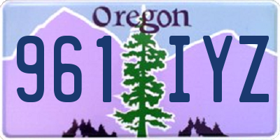 OR license plate 961IYZ