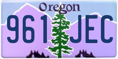 OR license plate 961JEC