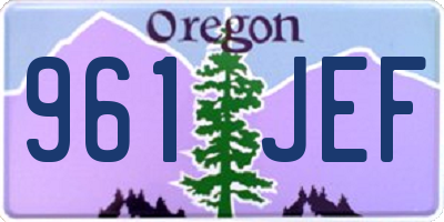 OR license plate 961JEF