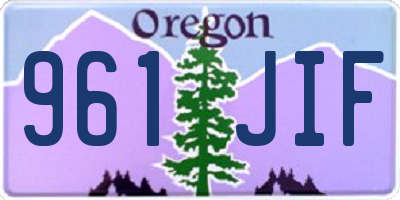 OR license plate 961JIF