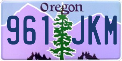 OR license plate 961JKM