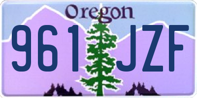 OR license plate 961JZF