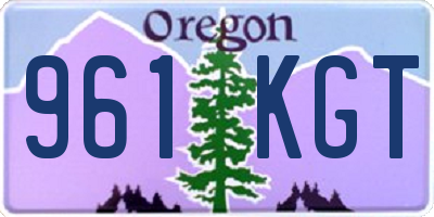 OR license plate 961KGT