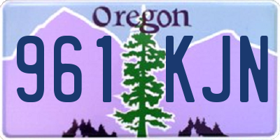 OR license plate 961KJN