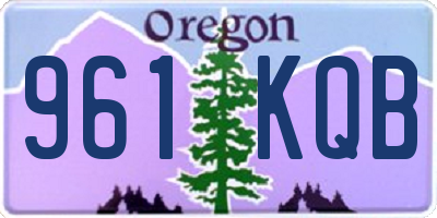 OR license plate 961KQB