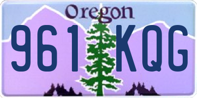 OR license plate 961KQG