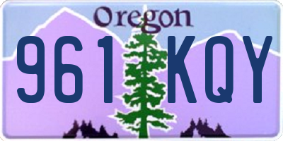 OR license plate 961KQY