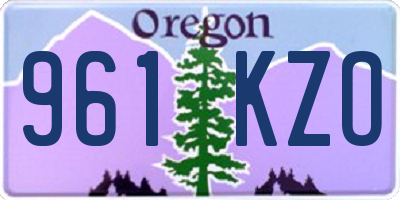 OR license plate 961KZO