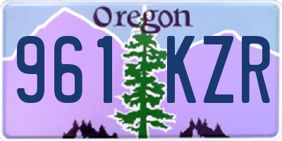 OR license plate 961KZR