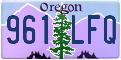 OR license plate 961LFQ