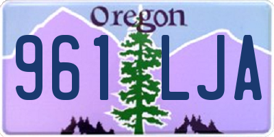 OR license plate 961LJA