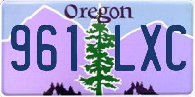 OR license plate 961LXC