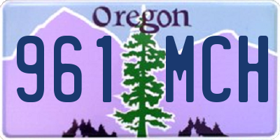 OR license plate 961MCH