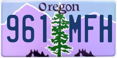 OR license plate 961MFH