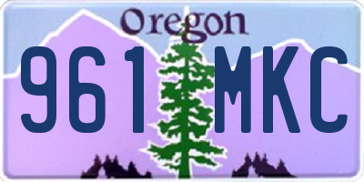 OR license plate 961MKC
