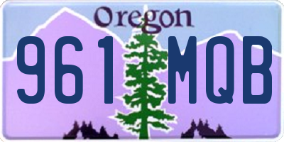 OR license plate 961MQB