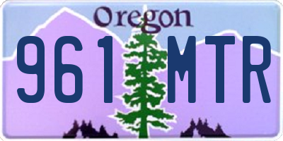 OR license plate 961MTR