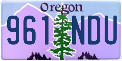 OR license plate 961NDU