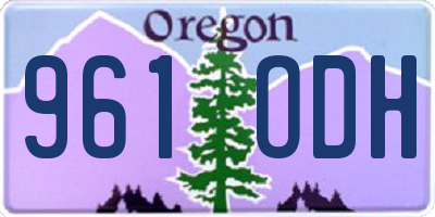 OR license plate 961ODH