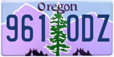 OR license plate 961ODZ
