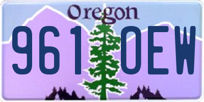 OR license plate 961OEW