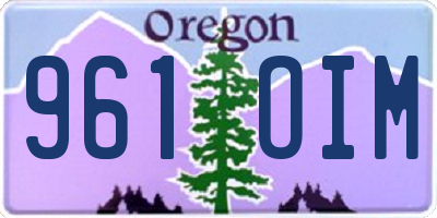 OR license plate 961OIM