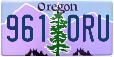 OR license plate 961ORU
