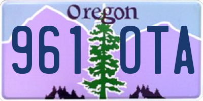 OR license plate 961OTA