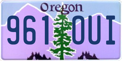 OR license plate 961OUI