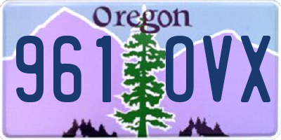 OR license plate 961OVX