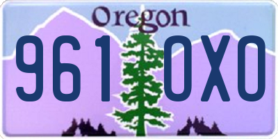 OR license plate 961OXO