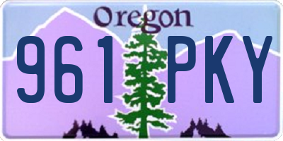 OR license plate 961PKY
