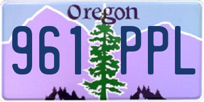 OR license plate 961PPL