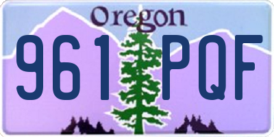 OR license plate 961PQF