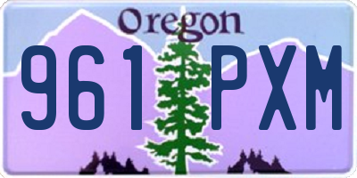 OR license plate 961PXM