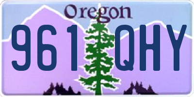 OR license plate 961QHY