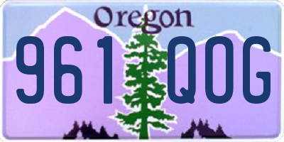 OR license plate 961QOG