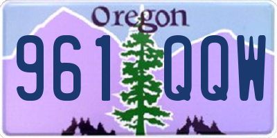 OR license plate 961QQW