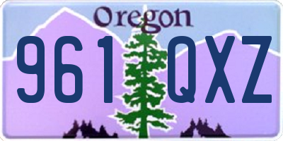 OR license plate 961QXZ