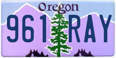 OR license plate 961RAY
