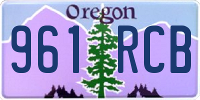 OR license plate 961RCB