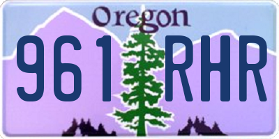 OR license plate 961RHR