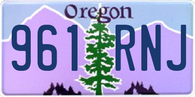 OR license plate 961RNJ