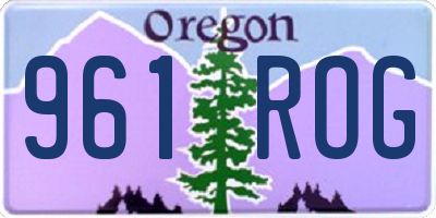 OR license plate 961ROG